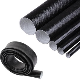 32Feet High Temp Fiberglass Sleeving Automotive Heat Shield Sleeve Silicone Coated Wire Insulation Hose Line Cable Harness Wrap (3/4 ID. - 32ft)