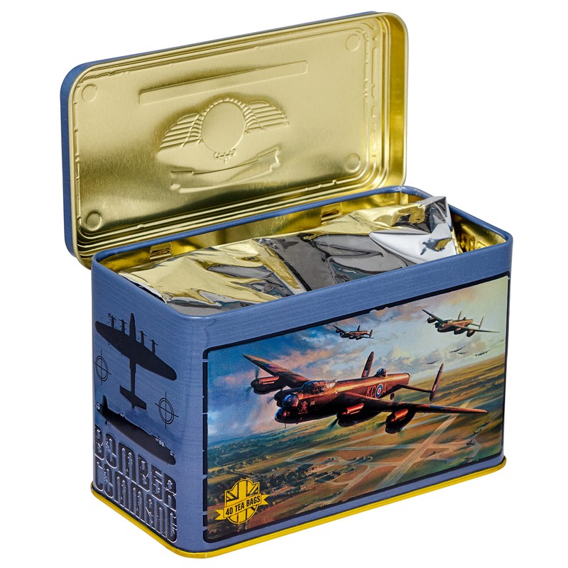 New English Teas Lancaster Bomber Tea Tin with 40 Breakfast