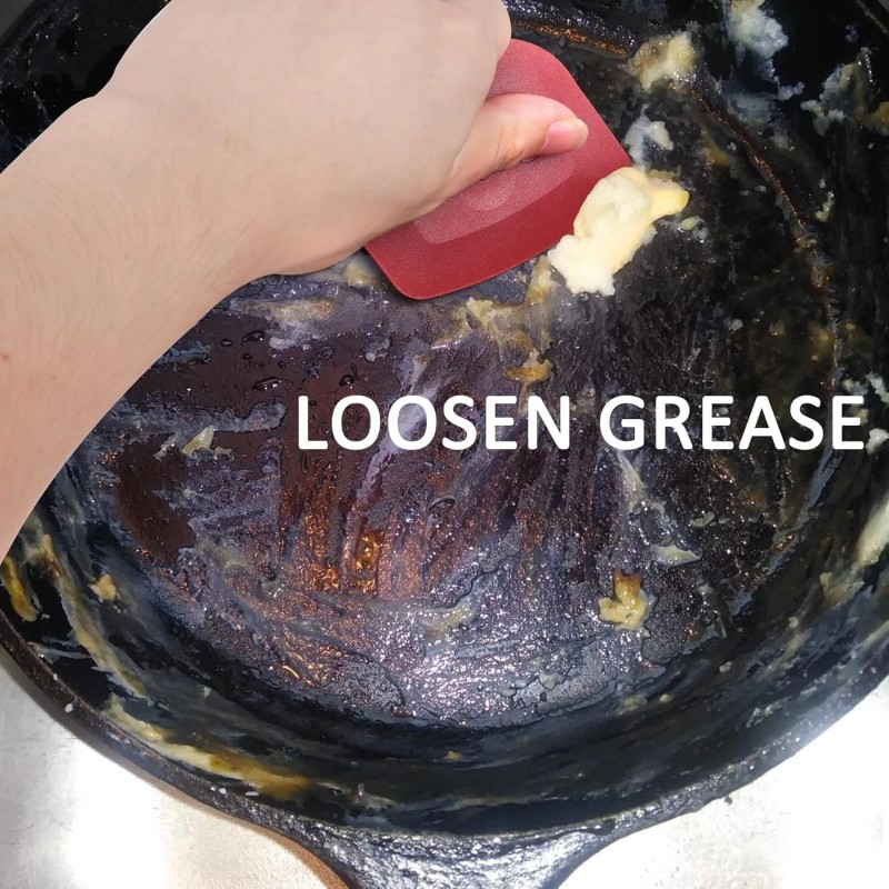 Azureblue 3PCS Plastic Pan Scraper Dish Food Scraper Kitchen Tool