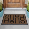 RUGGABLE Washable Front Doormat – Hello 2x3 Indoor/Outdoor Doormat for