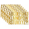 2 Inch Gold Foil Capital Letter Stickers,6 Sheets Large Alphabet