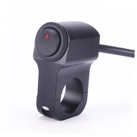 Mikinona CNC Aluminum Motorcycle Handlebar Turn Signal Switch with Indicator Light Compatible with Rocker Designs Durable Construction