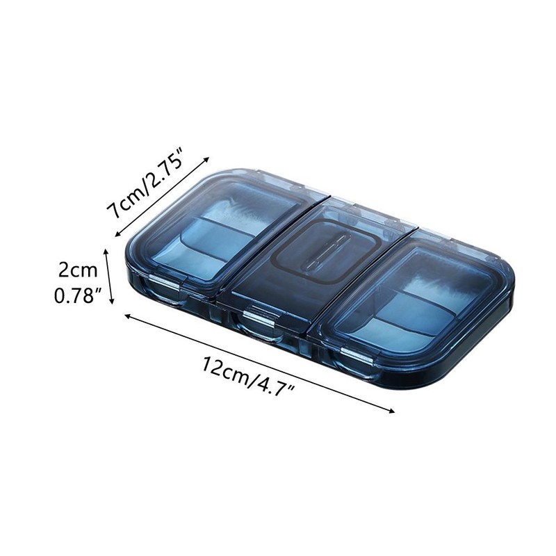 2 in 1 Portable Pill Organizer Pill Cutter Dustproof and