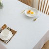 LIBERECOO Vinyl Tablecloth with Flannel Backing, Solid White, Waterproof, Stain-Resistant,
