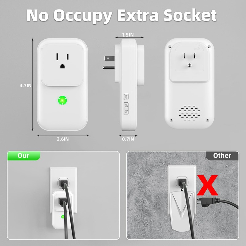 Power Failure Alarm 2 Pack, 120dB Power Outage Alarm for
