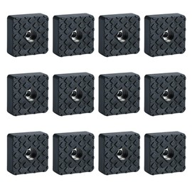 Sayayo Non-Slip Rubber Feet for Garden Furniture Chairs, Floor Protector Pads 30MM*30MM, 12 Pcs Black, EJD250B-12P