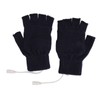 USB Warmer Heated Gloves Flip Half Fingerless Electronic Knitted Hand