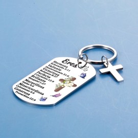 Spanish Christian Gifts for Women Christmas Gifts for Men Stocking Stuffers for Adults Inspirational Religious Gifts for Spanish Girls Friends Bible Keychain for Kids Birthday Confirmation Baptism