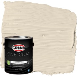 Glidden One Coat 1 gal. Bone White/Beige Semi-Gloss Interior Paint with Primer