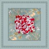 30mm 1-3/16" 4-Layer Engraved American Mahjong Set 160-Tile Chinese Red