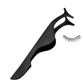 OdontoMed2011® False Eyelashes Applicator Tool Eyelash Extension Tweezers, Stainless Steel Fake Eyelash Applicator - Black Color