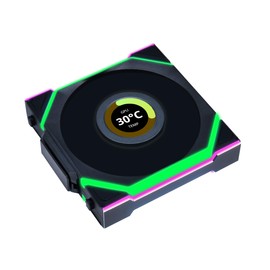 Lian Li UNI FAN SL Wireless LCD Reverse Flow 120mm - Black RGB Cooling Fan, Efficient Performance with Customisable Display, Quiet Operation