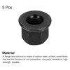 sourcing map M12 Flange Hex Nuts, 5pcs Grade 12.9 Carbon