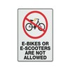 E-Bikes Or E-Scooters Are Not Allowed Sign Warning Sticker-Security Sign