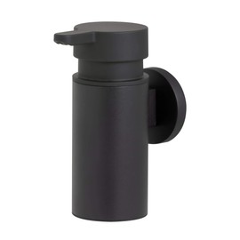 Tiger Noon Small Wall Mounted Soap Dispenser Stainless Steel Black with Removable Insert 4.9 x 11.9 x 9.4 cm