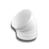 K-TECH-PRO 45° bend PVC round ventilation exhaust air supply air