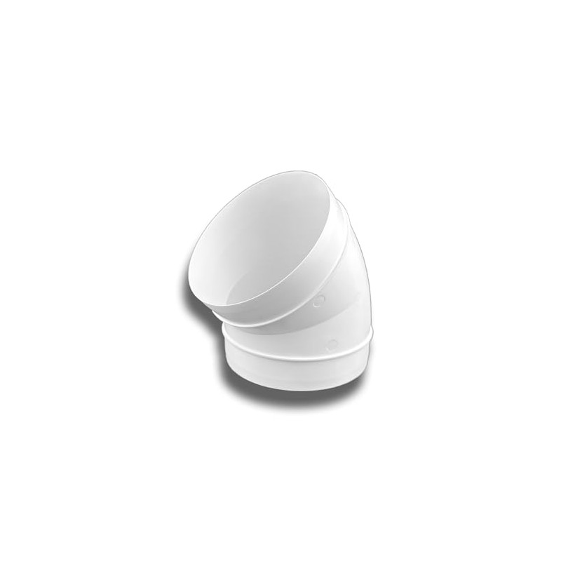 K-TECH-PRO 45° bend PVC round ventilation exhaust air supply air