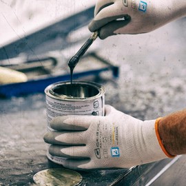 Gebol Multi Flex White | Arbeitshandschuhe mit Noppen | Nitrilhandschuhe dermatologisch getestet | Für Herren | Größe XL (Gr 10) | Weiß | 1 Paar