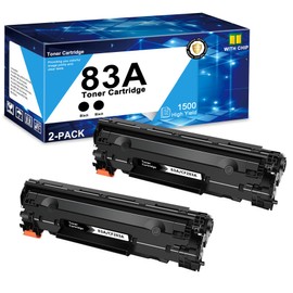 83A Toner Cartridge Black 2-Pack (Black) with Chip - Compatible 83A 83X Toner Cartridge Replacement for HP Laser Pro MFP M125nw M201dw M225dw M255dn M201n Printer