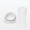 Muji MDC48A2A Horizontal Water Bottle with Strainer, White, Approx. 3.3