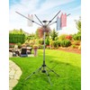 STORAGE MANIAC Outdoor Umbrella Drying Rack, 8 Lines with 82