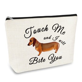 Dachshund Gifts Makeup Bag Dachshund Lover Gift Dog Loves Gift for Women Cosmetic Bag Funny Dachshund Themed Gift Dachshund Mom Gifts Dachshund Owner Gifts Christmas Birthday Gift Travel Makeup Pouch