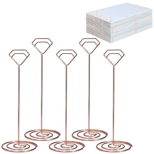 Wettin 12Pcs Unique Place Card Holder with 14Pcs Place Cards,