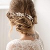 Unicra Bride Wedding Flower Hair Pins Bridal Pearl Hair Piece