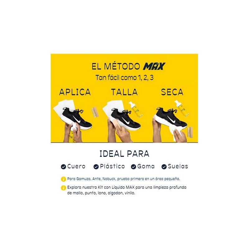 Kit De Limpieza Para Tenis Con Espuma Limpiadora Shoomax