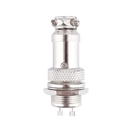Honiwu Aviation Socket Connector 2 Pin, 1 Set GX16 Aviation Plug Socket, Metal Screw Type Male