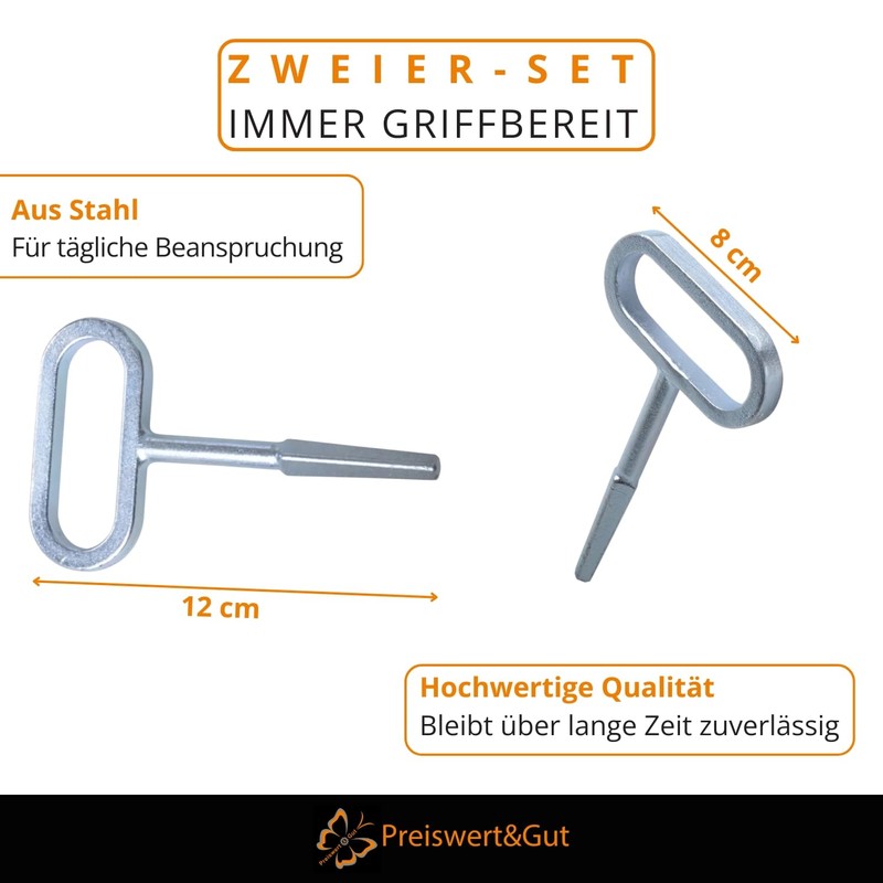 Preiswert&Gut 2 x Tongue Lock 125 x 25 mm and