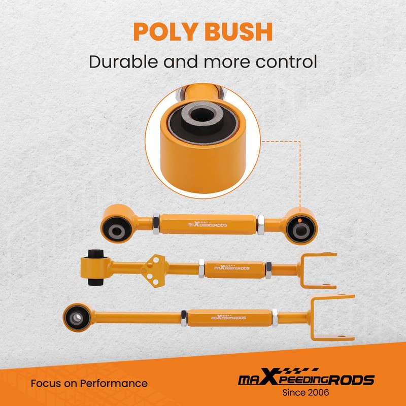 maXpeedingrods 6pc Adjustable Camber Control Arms Toe Kit w/Ball Joints