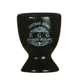 Premier Housewares Vintage Home Egg Cups - Black, Set of 4