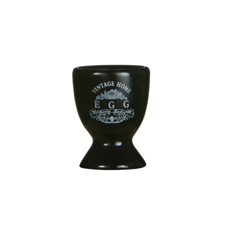 Premier Housewares Vintage Home Egg Cups - Black, Set of