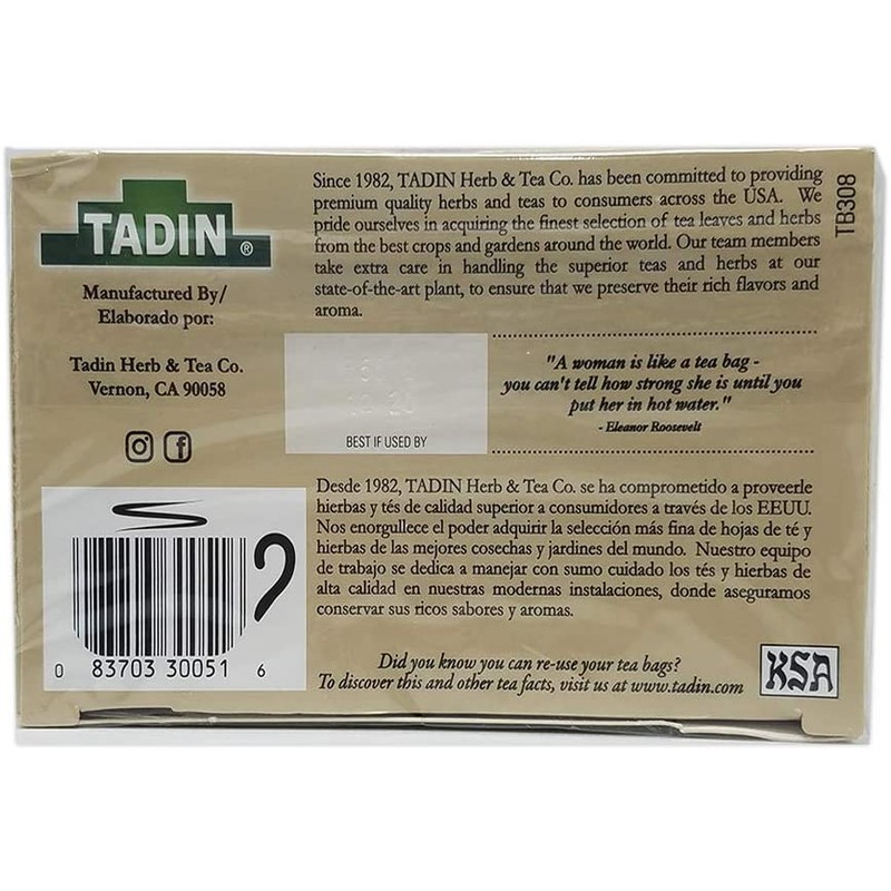 Tadin, Tea Green, 24-Bag (6 Pack)