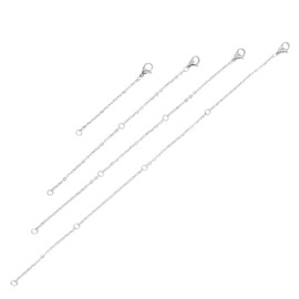 CHEERYMAGIC Necklace Extender, Stainless Steel Necklace Extender Silver Bracelet Extender Silver Necklace Chain for Jewelry Silver Necklace Bracelet Anklet A6-XLYCQ (Silver)