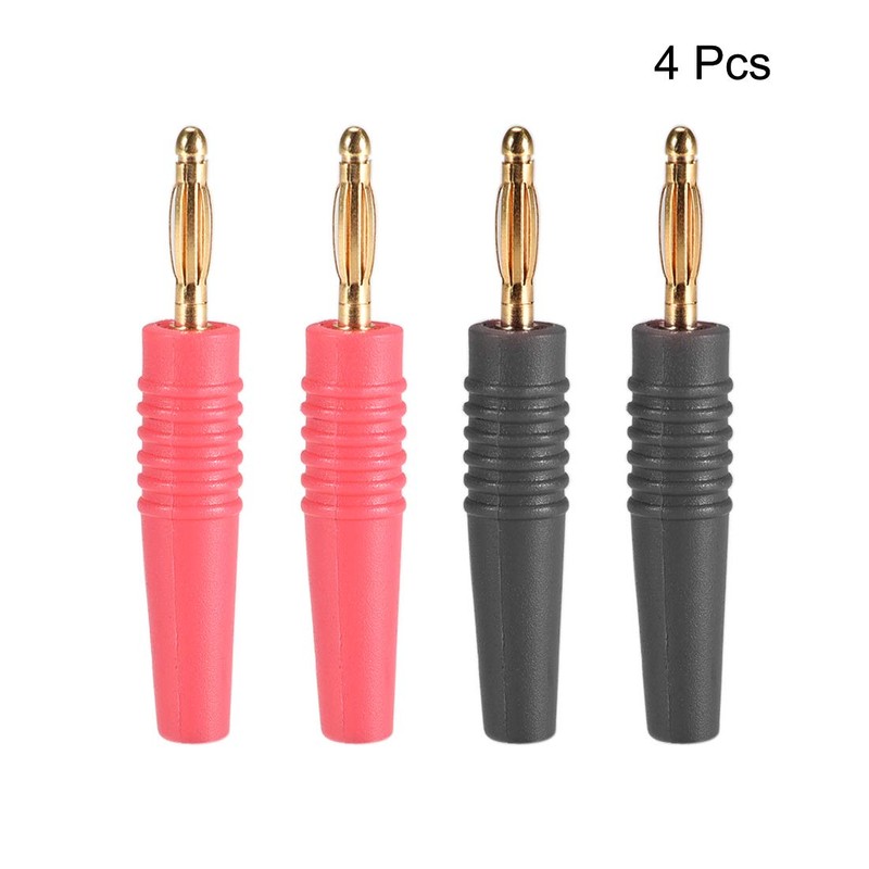 sourcing map 4 x 2 mm Banana Speaker Plug Cable