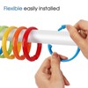 Qulable Colorful Shower Curtain Hooks - 12 Pcs Circular Plastic