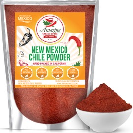 New Mexico Chili Powder (4oz) – Natural and Premium. Great For Stews, Soups, Meat Rubs, Salsa, Enchiladas and More. Moderate Heat. By Amazing Chiles & Spices.