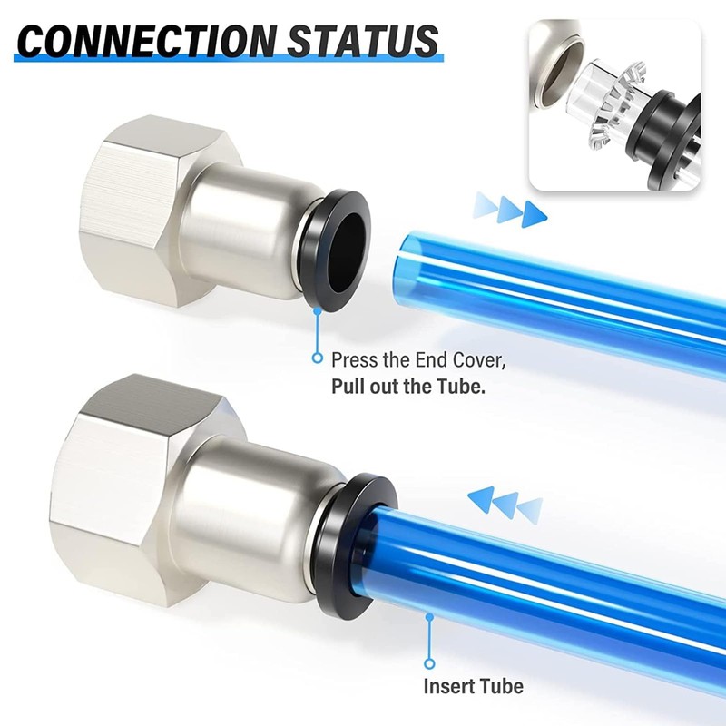 TAILONZ PNEUMATIC Female Straight Thread 6mm OD 3/8" BSP Thread
