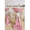 Lookein 10 Feet Dusty Rose Chiffon Table Runner Sheer Wedding
