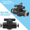 PATIKIL 3/8" Pneumatic Ball Valve, 2 Pcs Push to Connect