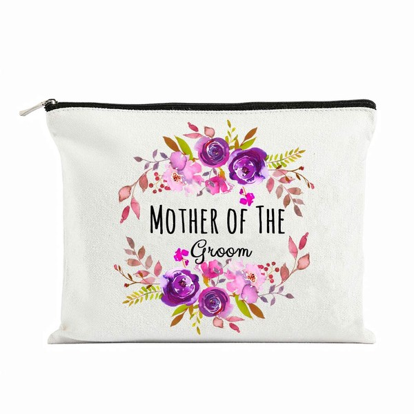 Charmoly Mother of The Groom Gifts Makeup Bag Pouch Purse Bag Tote Bag for Bridal Party Gifts Wedding Party Gifts from Daughter Son