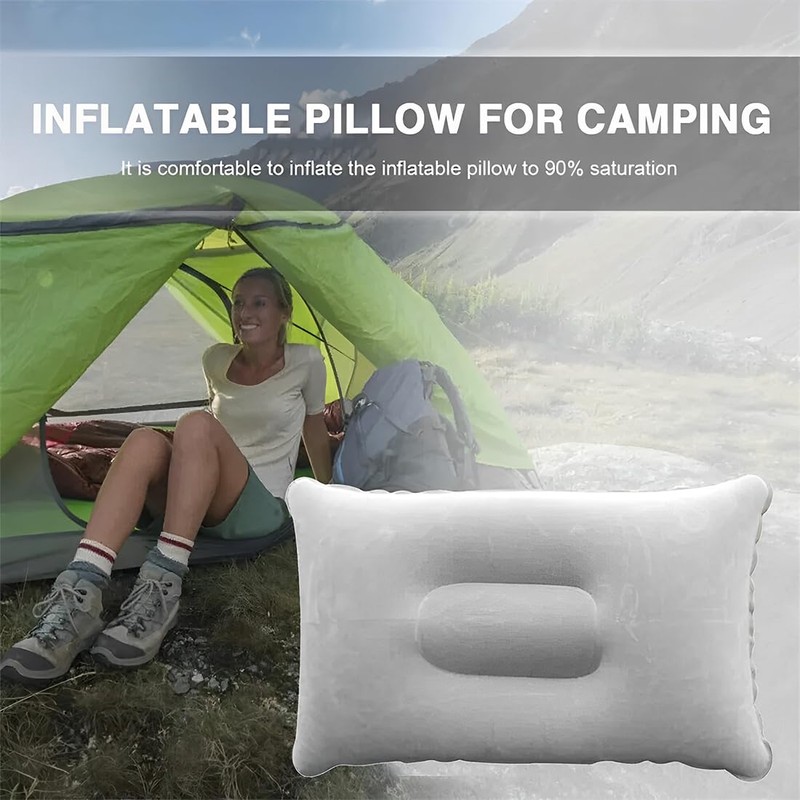 EYVRPAU 2 x Inflatable Pillow for Camping and Travel Soft