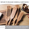 Wood Spurtle Spatula Set, Spurtles Kitchen Tools Wood, Natural Acacia