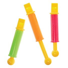 Baker Ross FX885 Musical Whistles - Pack of 8, Small Musical Toys for Kids Party Bags