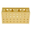 Golden Aluminum Test Tube Rack Holder Stand 8*12.3*18*30mm Hole Diameter