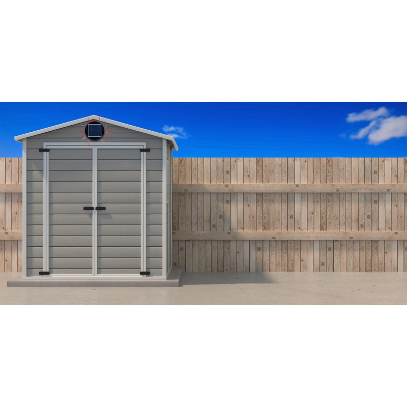 Quietcool UTF-SLR-03 Solar Utility Fan - Perfect for Backyard Sheds,