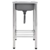 'vidaXL Stainless Steel Camping Sink - Single Basin Outdoor Kitchen