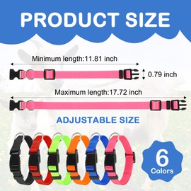 Foilswirl 12 Pack Goat Collars with Number Tag Adjustable Nylon Livestock Collar with No. 01-12 ID Number Tags Sheep Collars Set for Small Livestock Farm Animal Goat Sheep Cow(Regular)